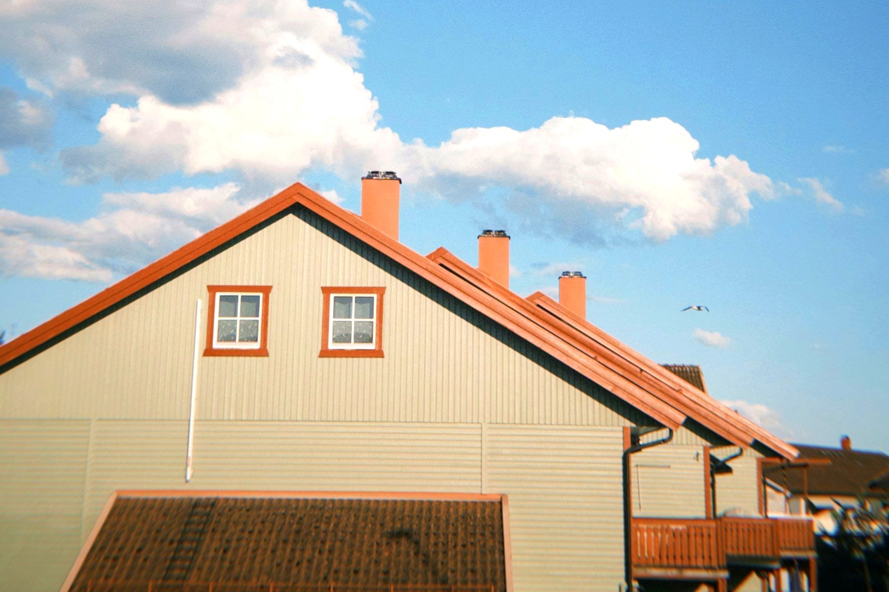Modern residential street in England available through Giles Real Estates